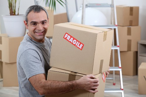 Removal team preparing a local move in Rotherhithe
