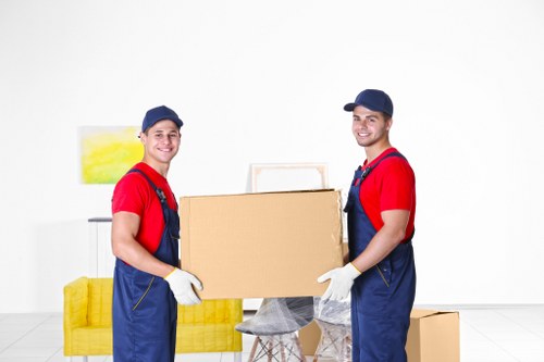 Loading belongings into a van during a moving service