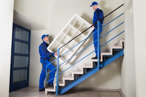 Loading and moving boxes safely with a van service