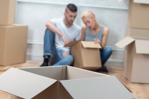 Professional movers planning access for a flat move in Rotherhithe