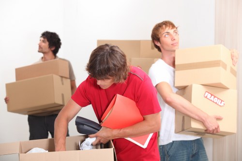 Local removals team planning a move in Rotherhithe streets