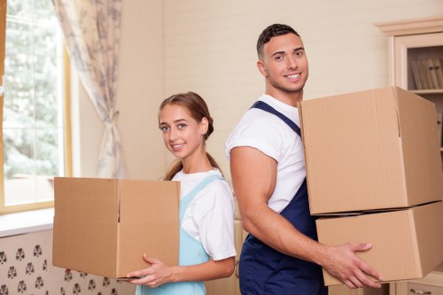 Rotherhithe removals van supporting careful local moving services