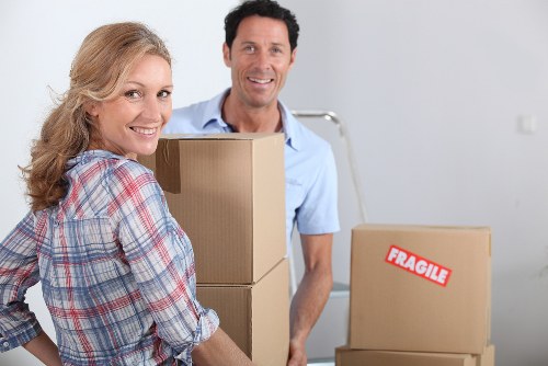 Rotherhithe apartment move with furniture and boxes